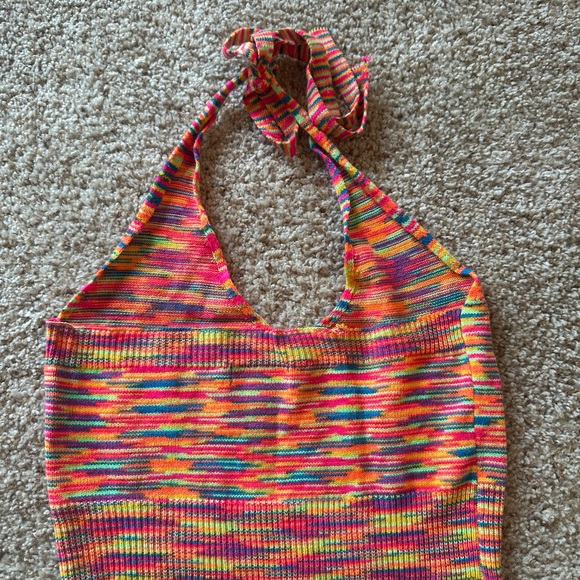 Colorful Knit Halter Top - Picture 3 of 3